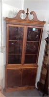 Solid wood corner cabinet hutch 30 x 74 inches