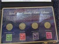 U.S. FOUNDING FATHERS COIN & STAMP SET