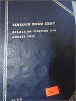 1941 ON LINCOLN CENT PARTIAL BOOK