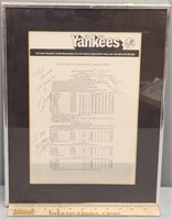 Catfish Hunter; Lou Pinella Signed Yankees Sheet