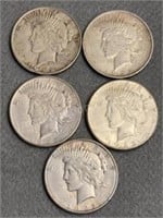5x - Silver Peace Dollars