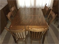 Wooden Dining Table & 6 Chairs