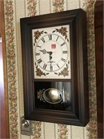 Seth Thomas Wooden Wall Clock (14"Wx25'Hx4"D)