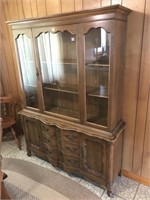 Wooden Hutch With Glass Doors