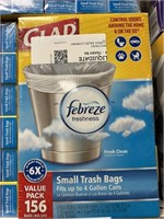 Glad febreze small trash bags 156ct