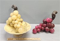 Italian Alabaster Marble Stone Compote & Fruit