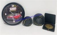 Car Craft Clock, Goodyear Tires & Medallion