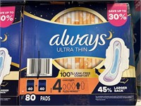 Always ultra thin 80 pads