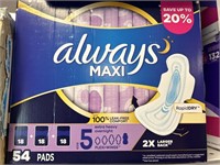 Always maxi 54 pads