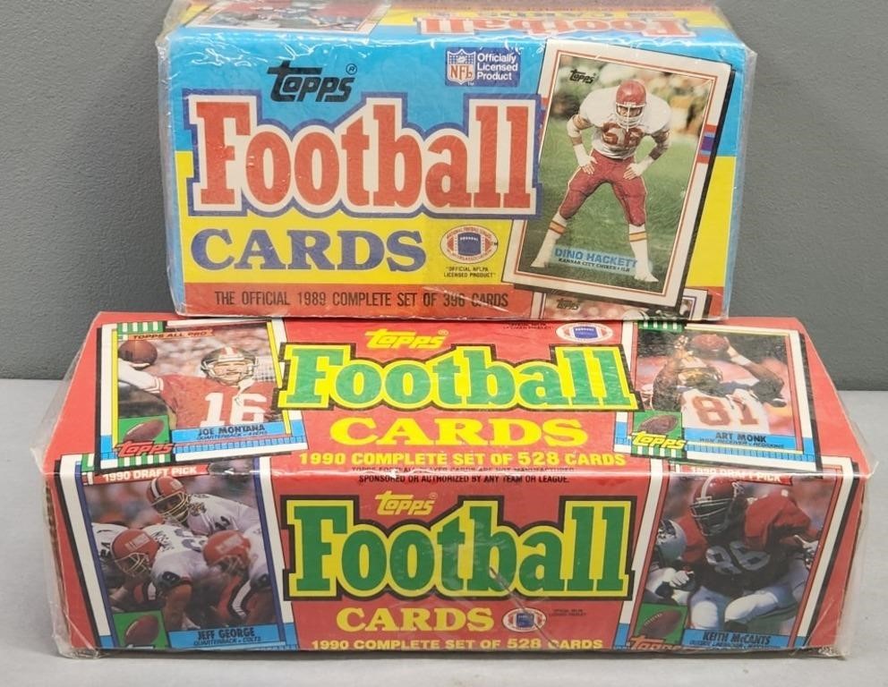 Topps 1989 & 1990 Football Card Sets Sealed