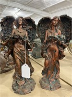 (2) Angel Statues