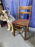 Antique oak youth chair