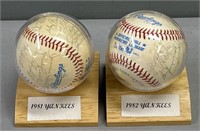 1981; 1982 Yankees Team Signed Baseballs