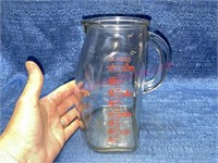 Vtg GLASCO glass measuring pitcher (4 cups)