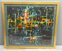 Yankel Ginsburg Signed Abstract Lithograph
