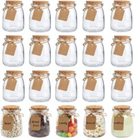 $37 Small Glass Jars with Cork Lids 20 Pack