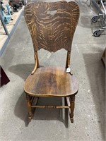 Antique Tiger Oak Sewing Chair