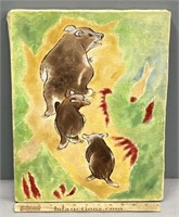 Wombat Animals Oil Painting on Canvas