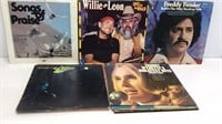 Lot of 25 vinyl records. Contents and condition