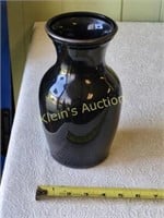 antique black amethyst glass vase "rare" 9"