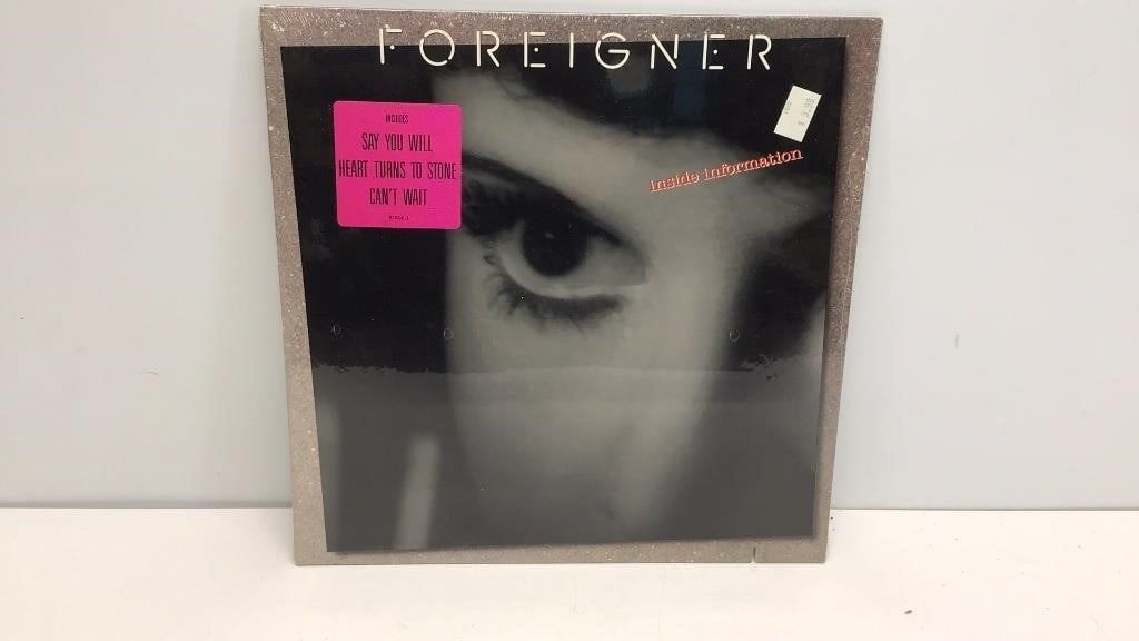 Sealed Foreigner vinyl record, titled INSIDE