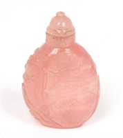 Lovely Pink Rose Quartz Chinese Snuff Bottle