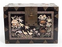 Korean Black Lacquered Mother-of-Pearl Inlaid Box