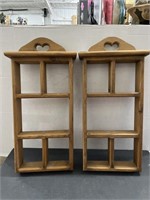(2) Wooden What Knot Shelves