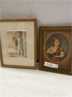 (2) Framed Vintage Prints