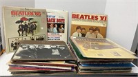 (50+) assorted record albums, Beatles, beach