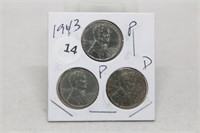 1943PPD Lincoln Cents