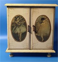 Miniature Cabinet-Style Musical Jewelry Box