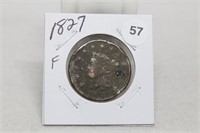 1827 F Large Cent
