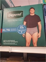 Depend XL 80ct mens underwear