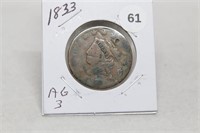 1833 AG3 Large Cent