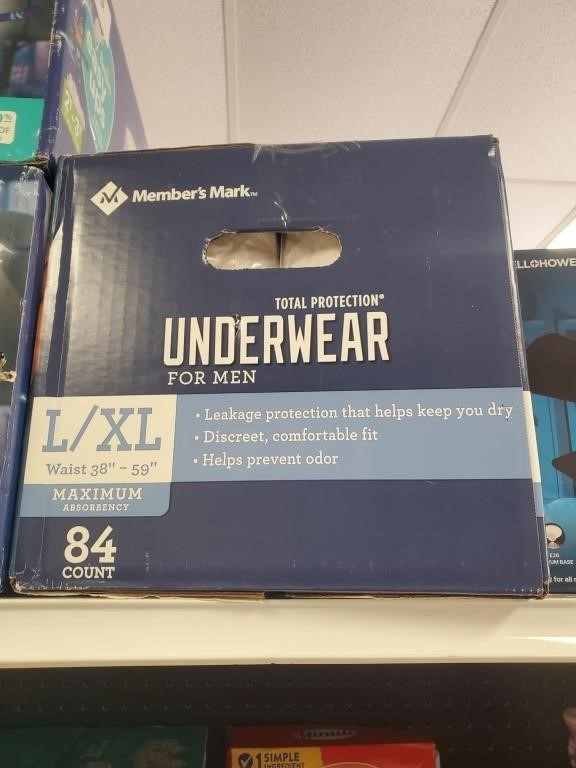 MM mens underwear L/XL 84 ct