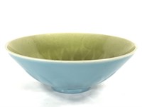 Rookwood Bowl Green & Blue, Lotus Flower 1953