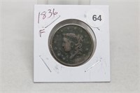 1836 F Large Cent