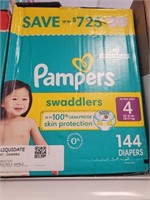 Pampers 144 diapers  size 4