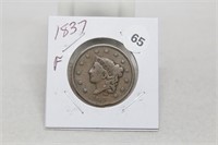 1837 F Large Cent