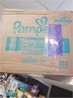 Pampers size 3   210 diapers