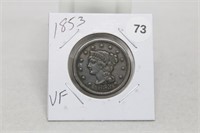 1853 VF Large Cent