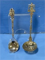 2 Dutch Silver Plated Figural Spoons