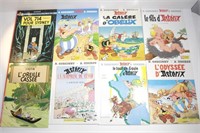 8 FRENCH CHILDRENS BOOKS-ASTERIX & TIN TIN