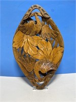 Wooden Hand Carved Diamond Shaped Open Work