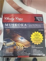 Muskoka classy caps matte black 2 ct