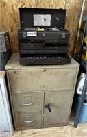 Metal Cabinet, Tool Box, Misc Tools