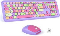 Wireless Keyboard and Mouse Combo - MOFII Purple F