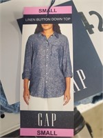 Gap linen button down shirt S