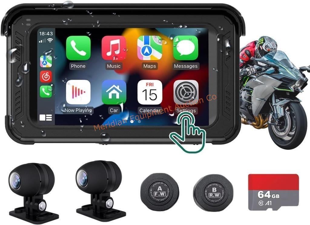 Motorcycle DVR Dash Cam Wireless Carplay Android